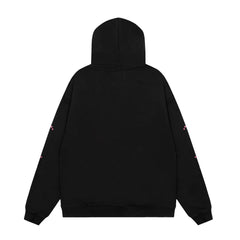 Sp5der Double Logo Web Hoodie Black