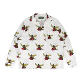 Denim Tears White Cherub Long Sleeve Button-Up Shirt
