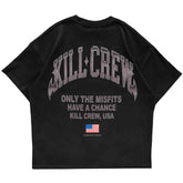 RELAXED FIT NATURAL COTTON CHROME T-SHIRT - BLACKOUT