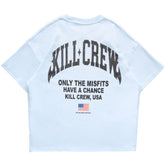 RELAXED FIT NATURAL COTTON CHROME T-SHIRT - BLUE