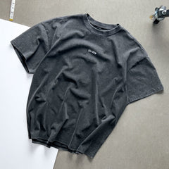 RELAXED FIT LUX "SIMPLE" T-SHIRT - BLACK
