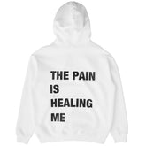 OVERSIZED LUX "THE PAIN" HOODIE - WHITE
