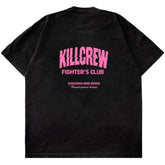 RELAXED FIT RIGOROUS TRAINING T-SHIRT - BLACK / PINK