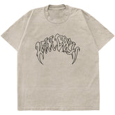OVERSIZED "CLASSIC" T-SHIRT - CREAM / BLACK