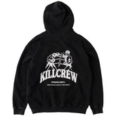 OVERSIZED LUX BOXING DEPARTMENT HOODIE - BLACK / WHITE