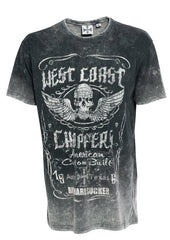 West Coast Choppers Ride Hard Sucker Tee - Vintage Grey/Black