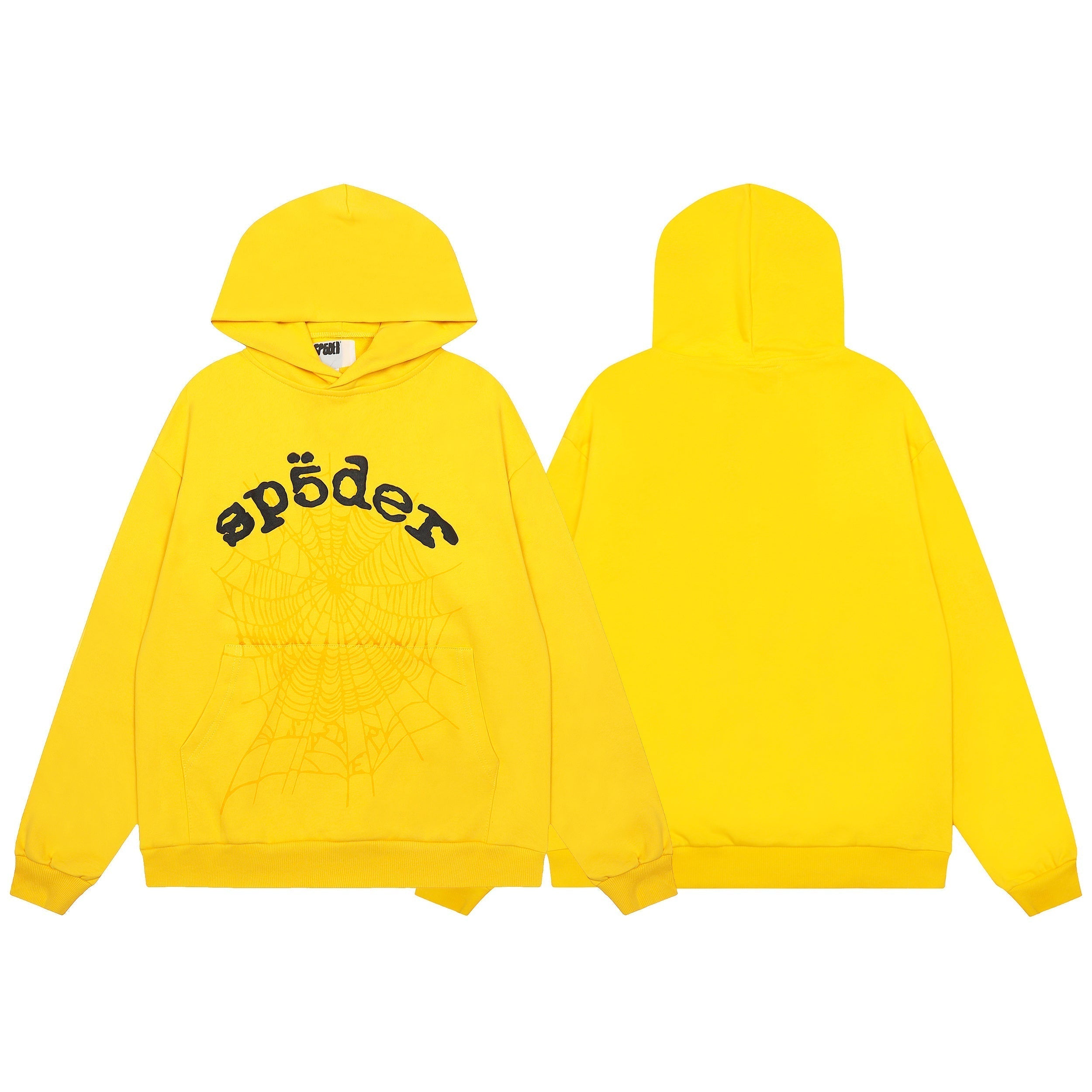 Sp5der Arch Logo Web Hoodie Yellow
