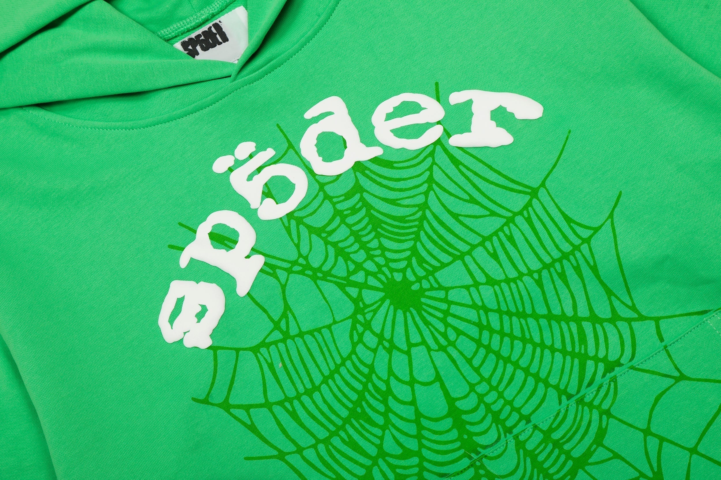 Sp5der Arch Logo Web Hoodie Green