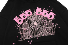 Sp5der '555 555' Double Web Hoodie Black