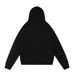 Sp5der '555 555' Double Web Hoodie Black