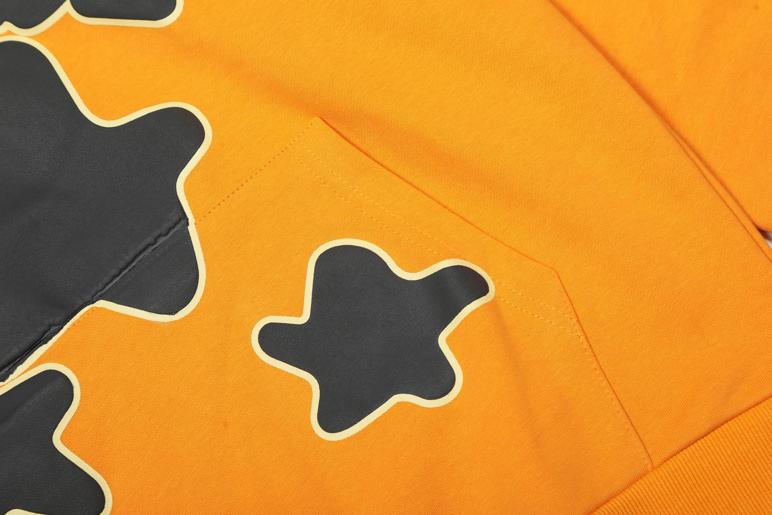 Sp5der Star Cluster Logo Hoodie Orange Yellow