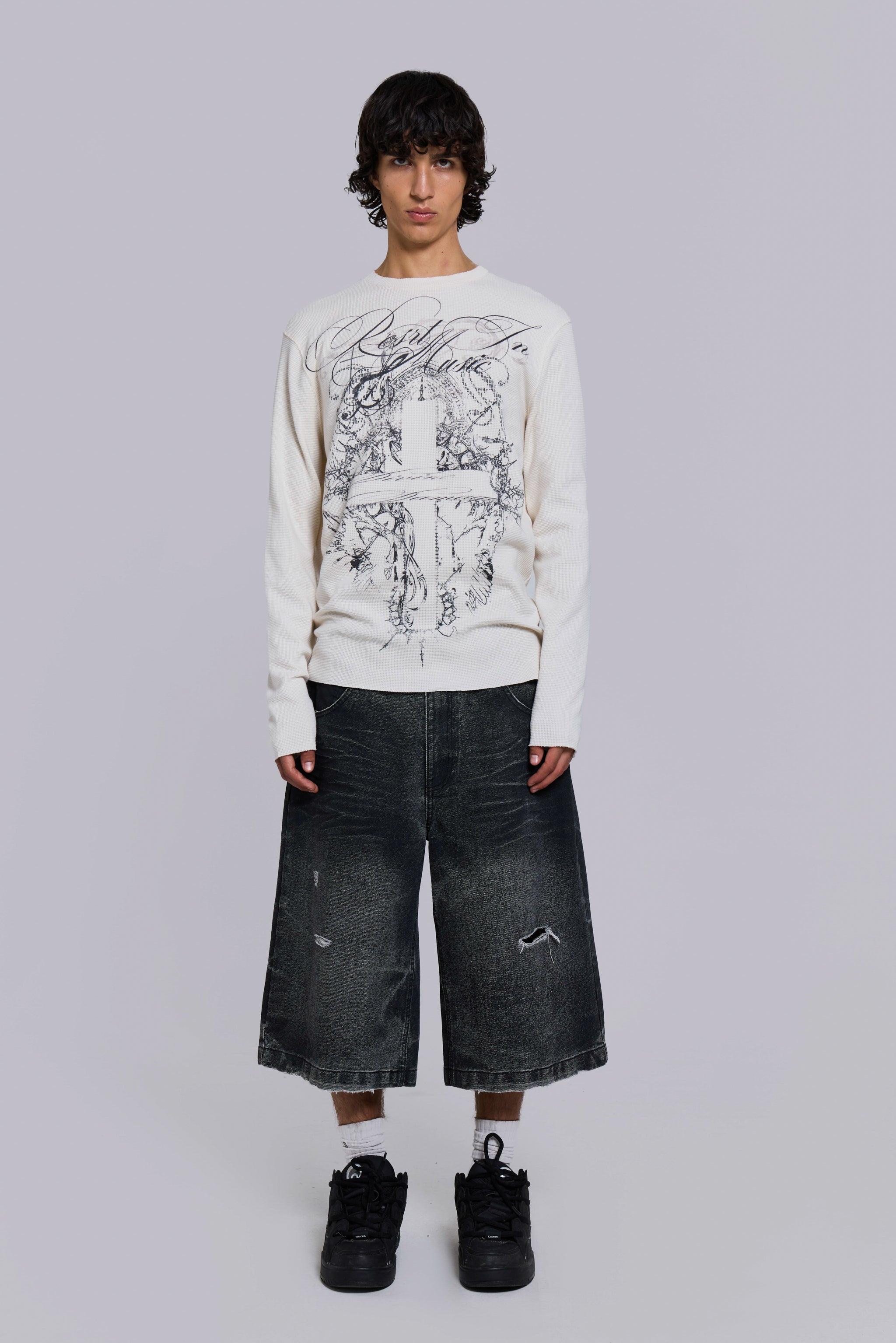 Kasper Digi Waffle Ecru T-Shirt
