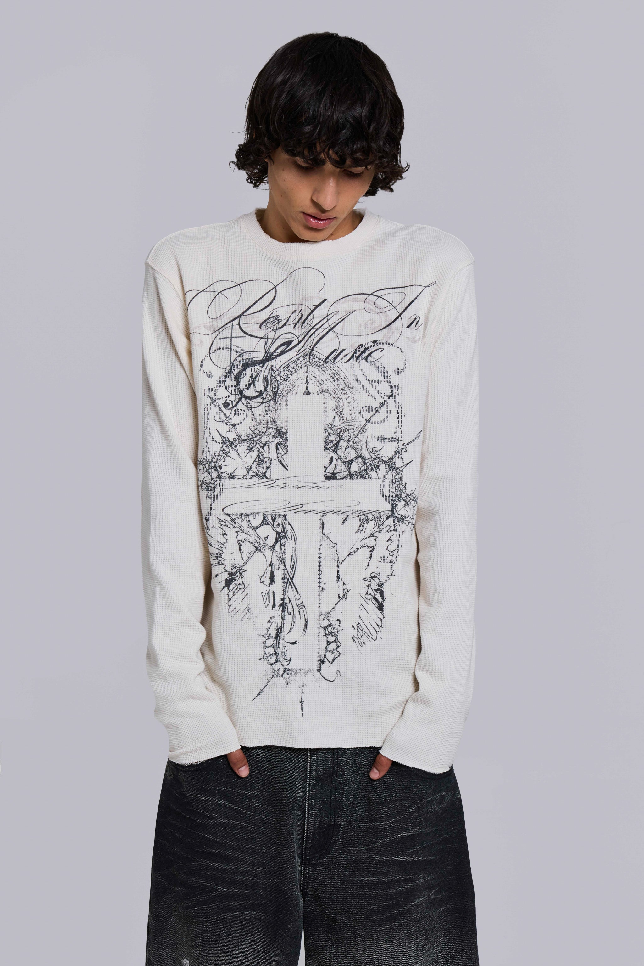 Kasper Digi Waffle Ecru T-Shirt