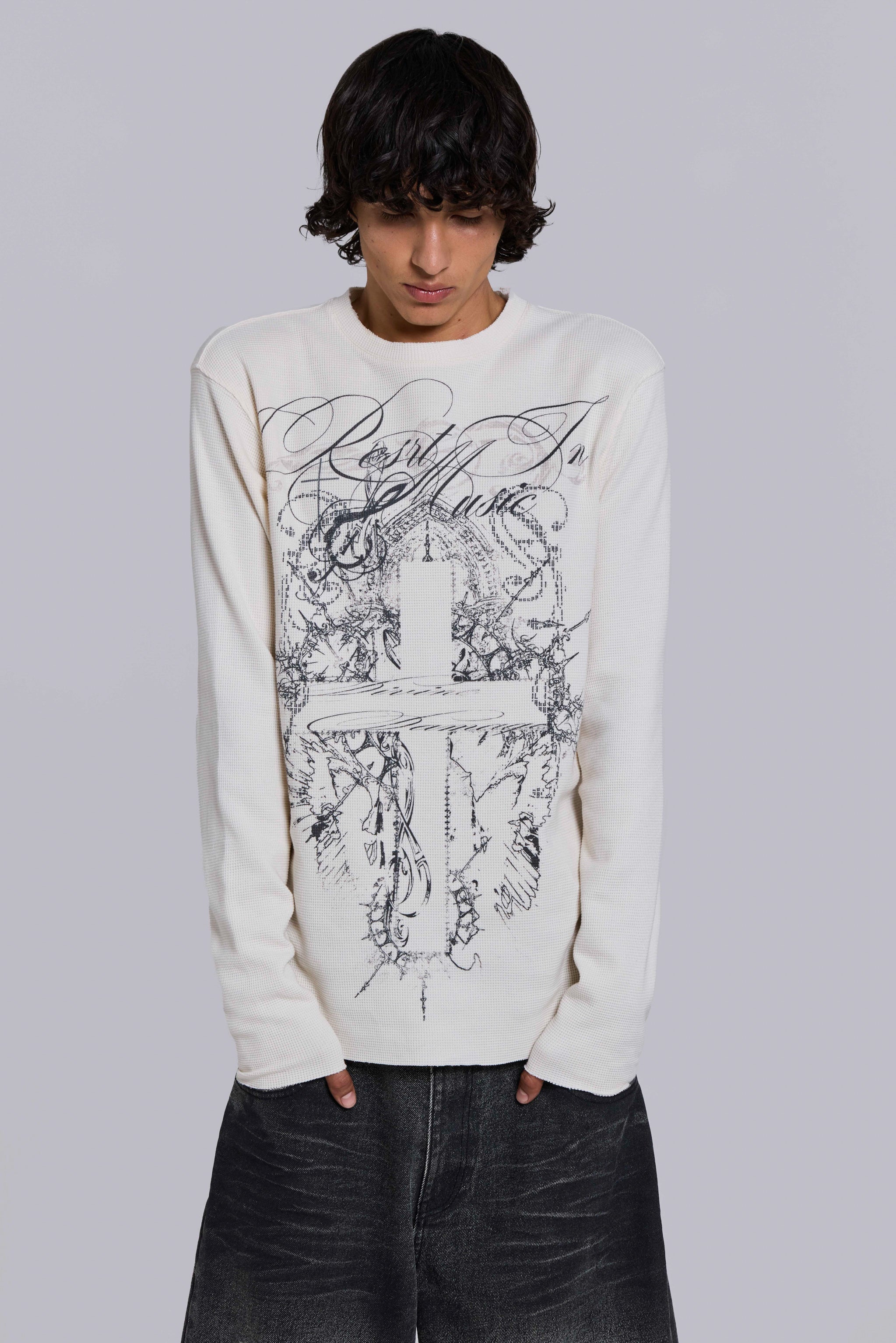 Kasper Digi Waffle Ecru T-Shirt