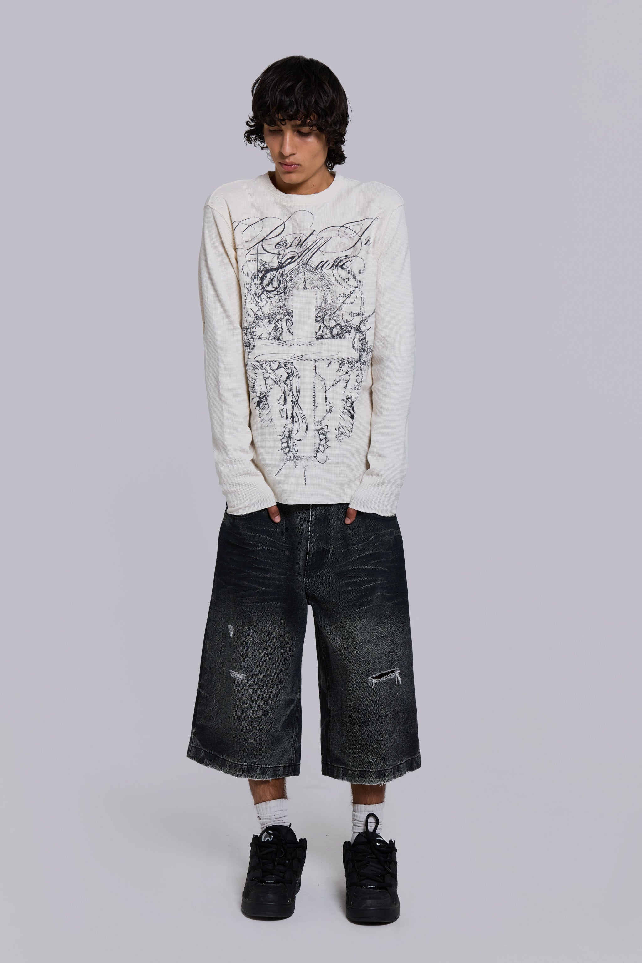 Kasper Digi Waffle Ecru T-Shirt