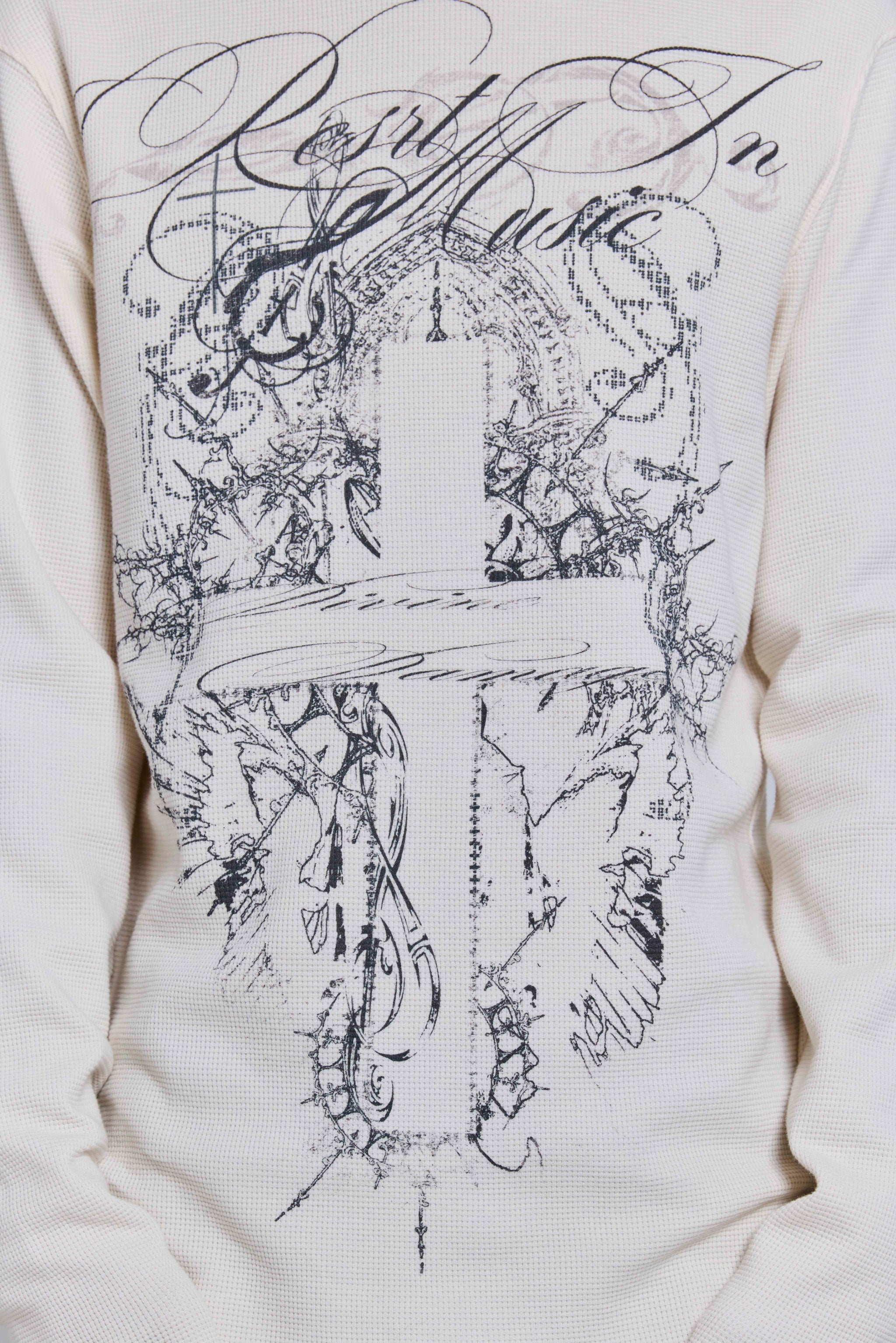 Kasper Digi Waffle Ecru T-Shirt