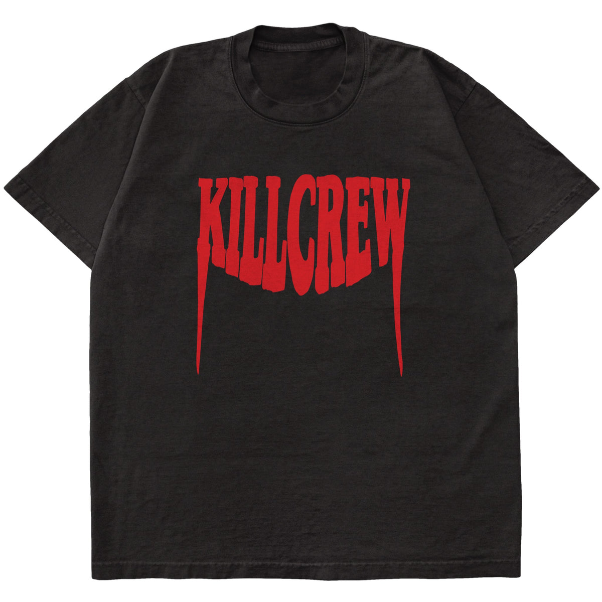OVERSIZED "FANGS" T-SHIRT - BLACK / RED