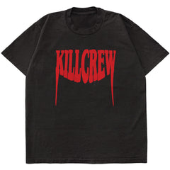 OVERSIZED "FANGS" T-SHIRT - BLACK / RED
