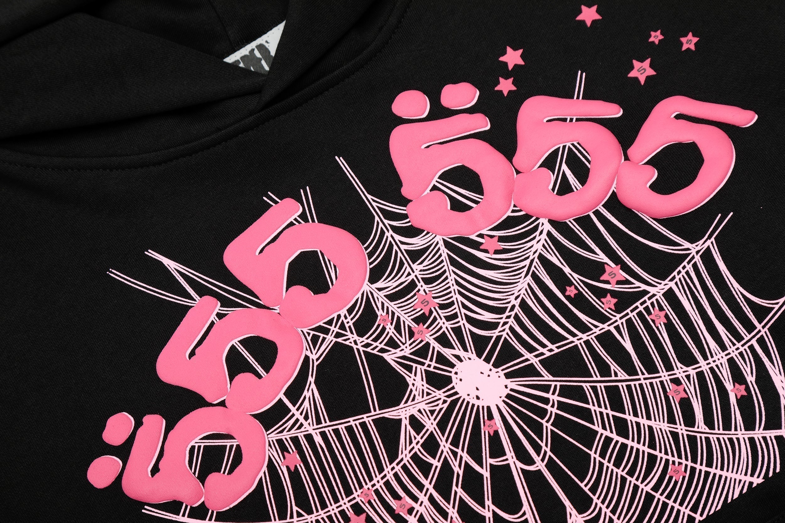 Sp5der Double Logo Web Hoodie Black