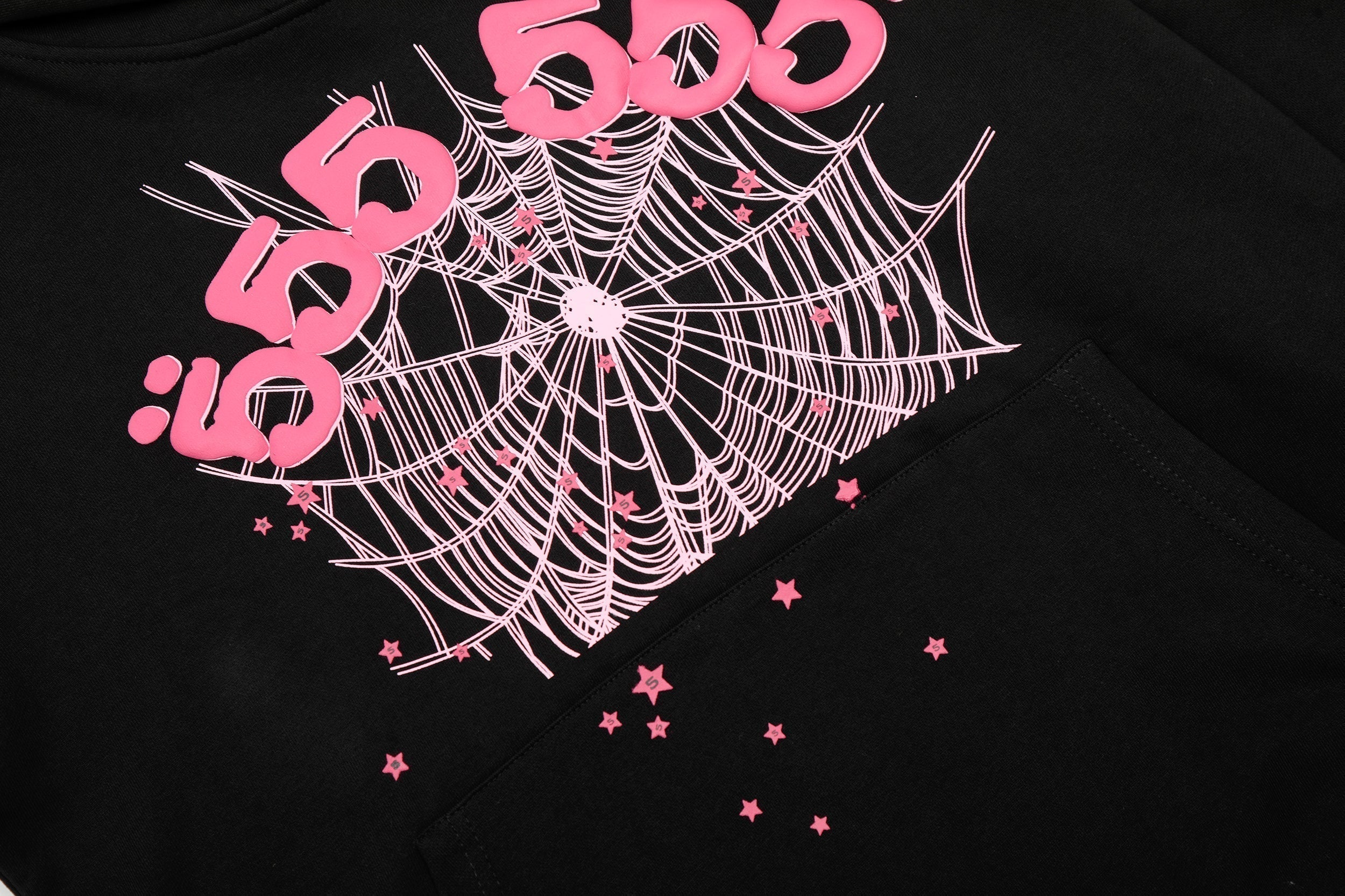 Sp5der Double Logo Web Hoodie Black
