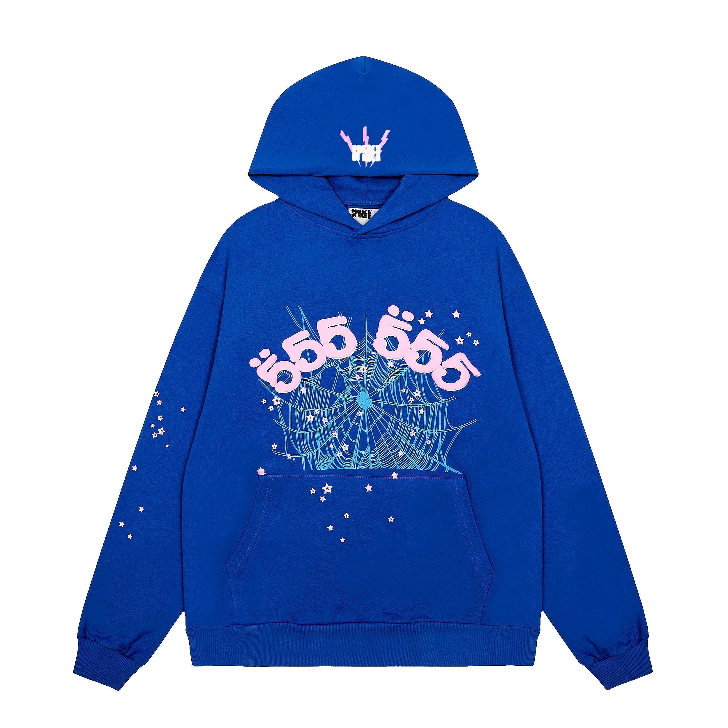 Sp5der Double Logo Web Hoodie Black