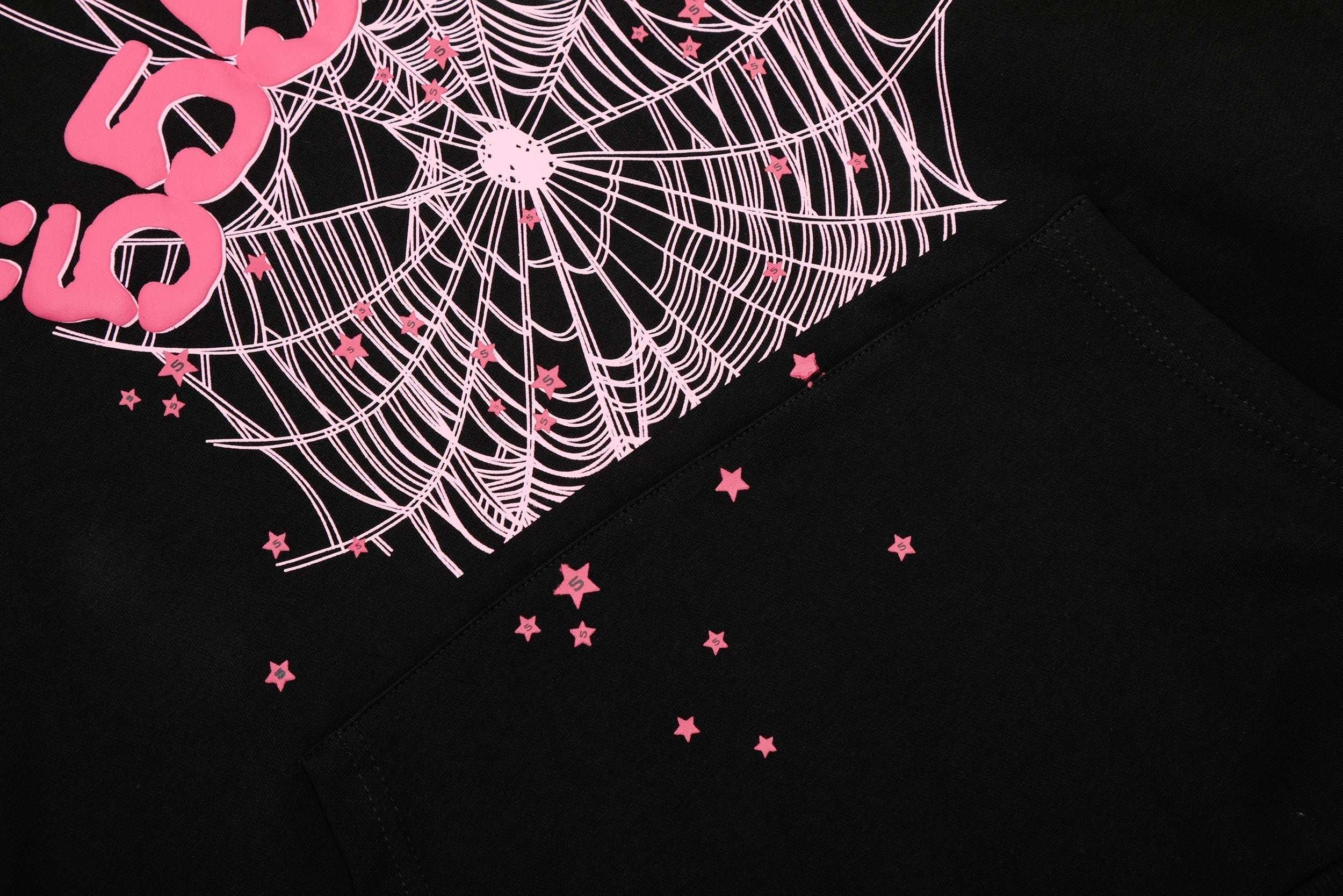 Sp5der Double Logo Web Hoodie Black