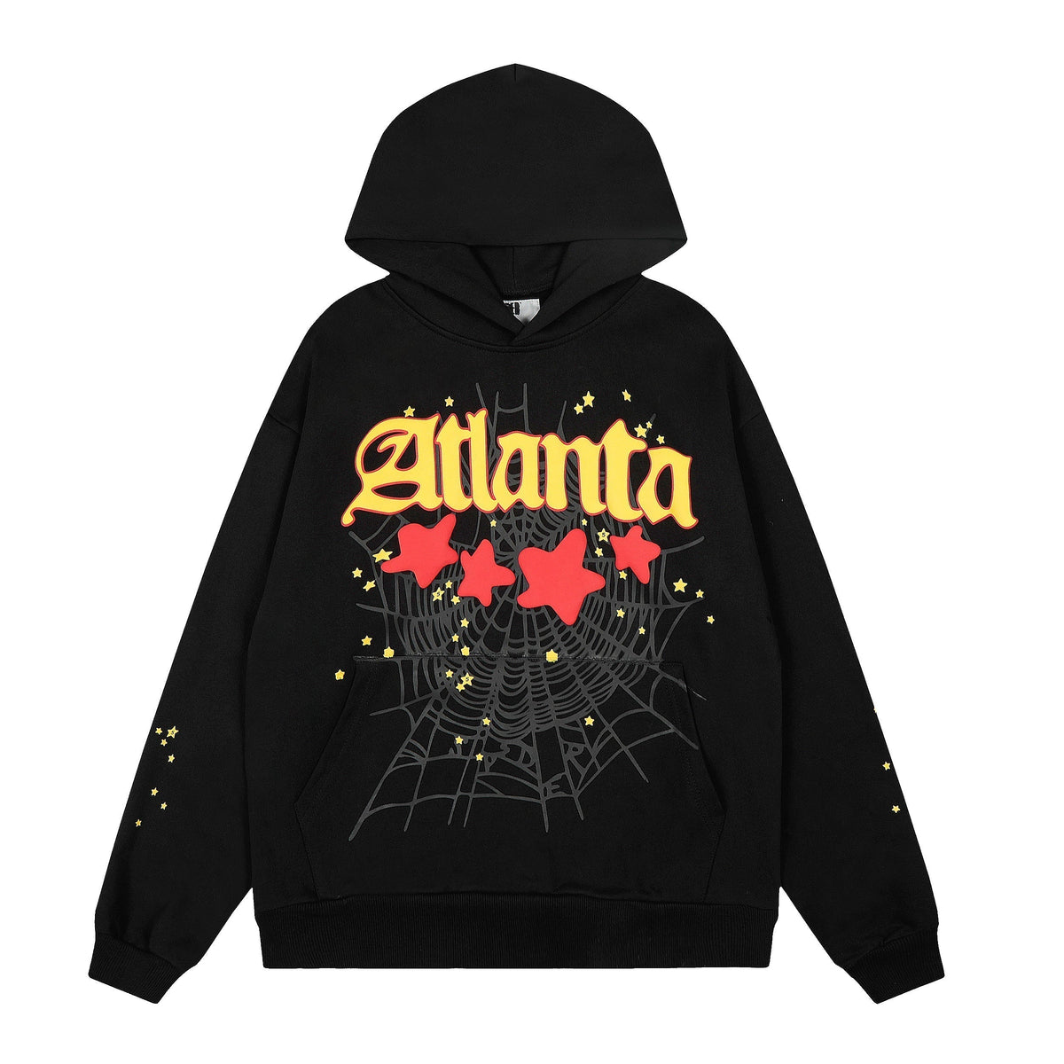 Sp5der 'Atlanta' Star Web Hoodie Black