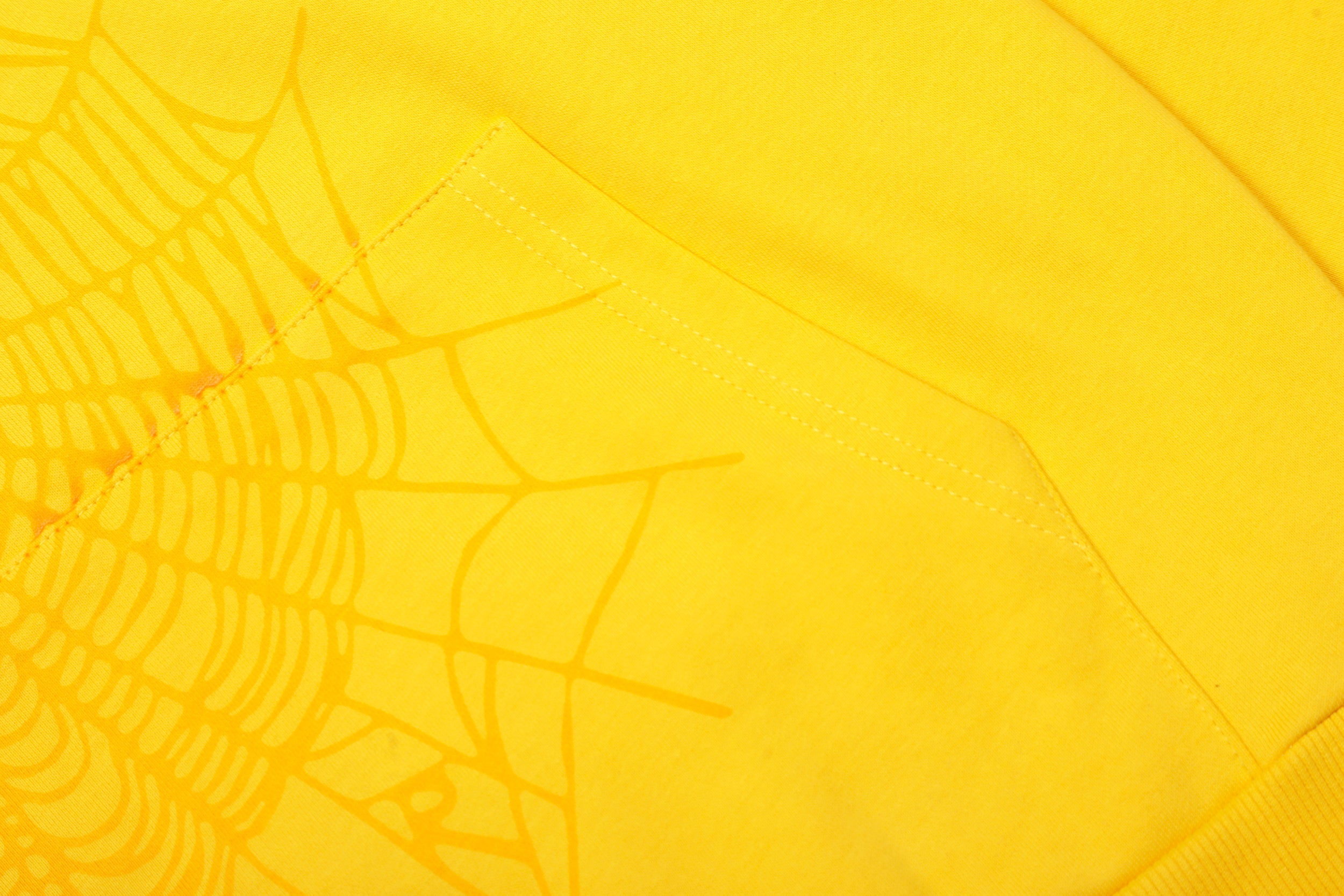 Sp5der Arch Logo Web Hoodie Yellow