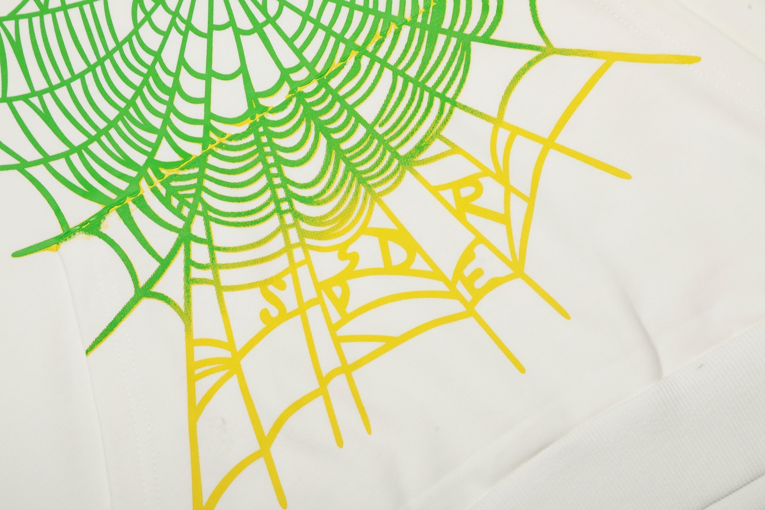 Sp5der Rasta Web Logo Hoodie White