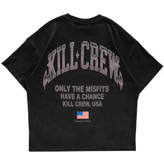 RELAXED FIT NATURAL COTTON CHROME T-SHIRT - BLACKOUT