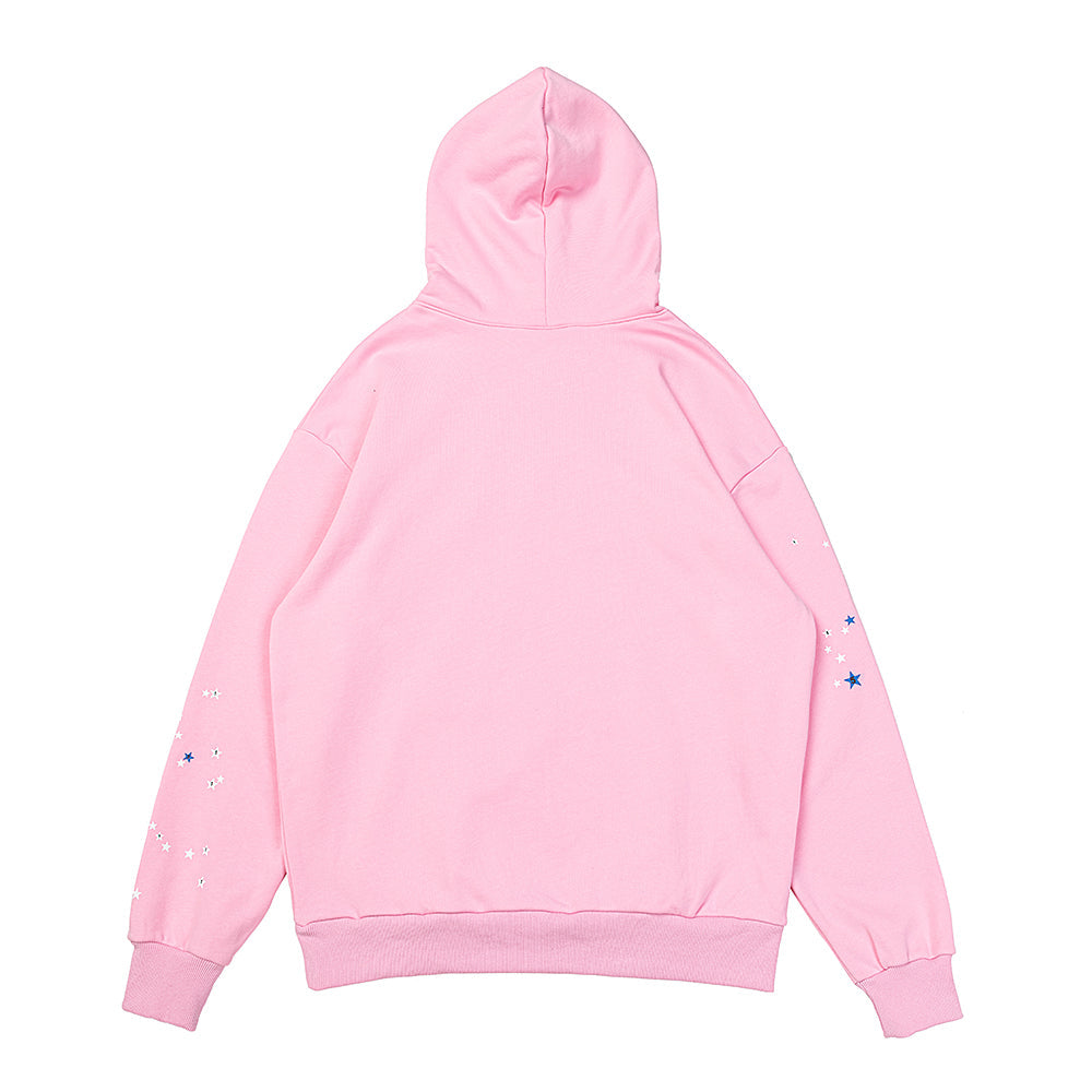 Sp5der Bubble Logo Web Hoodie Pink