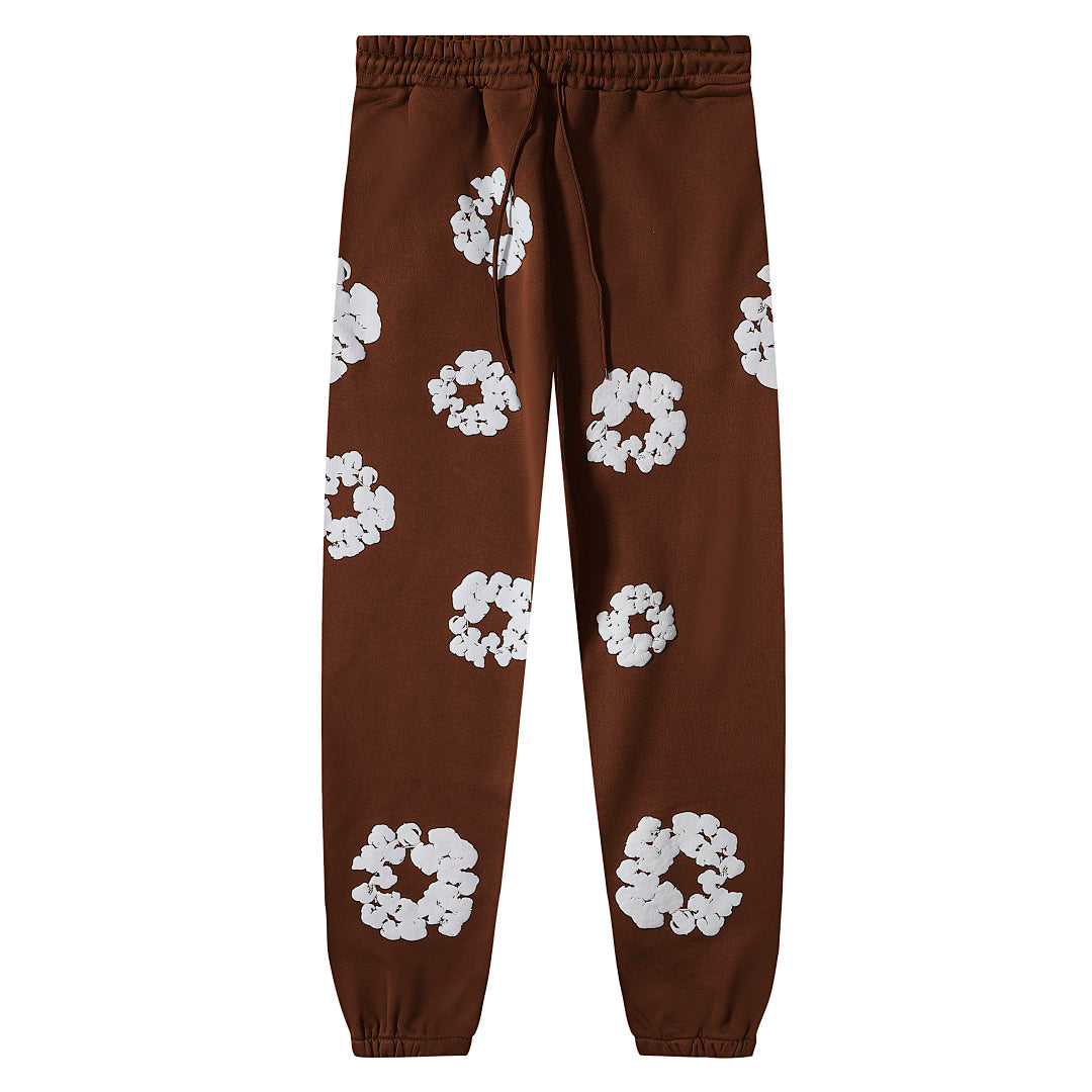 Denim Tears Floral Print Streetwear 2‑Piece Tracksuit
