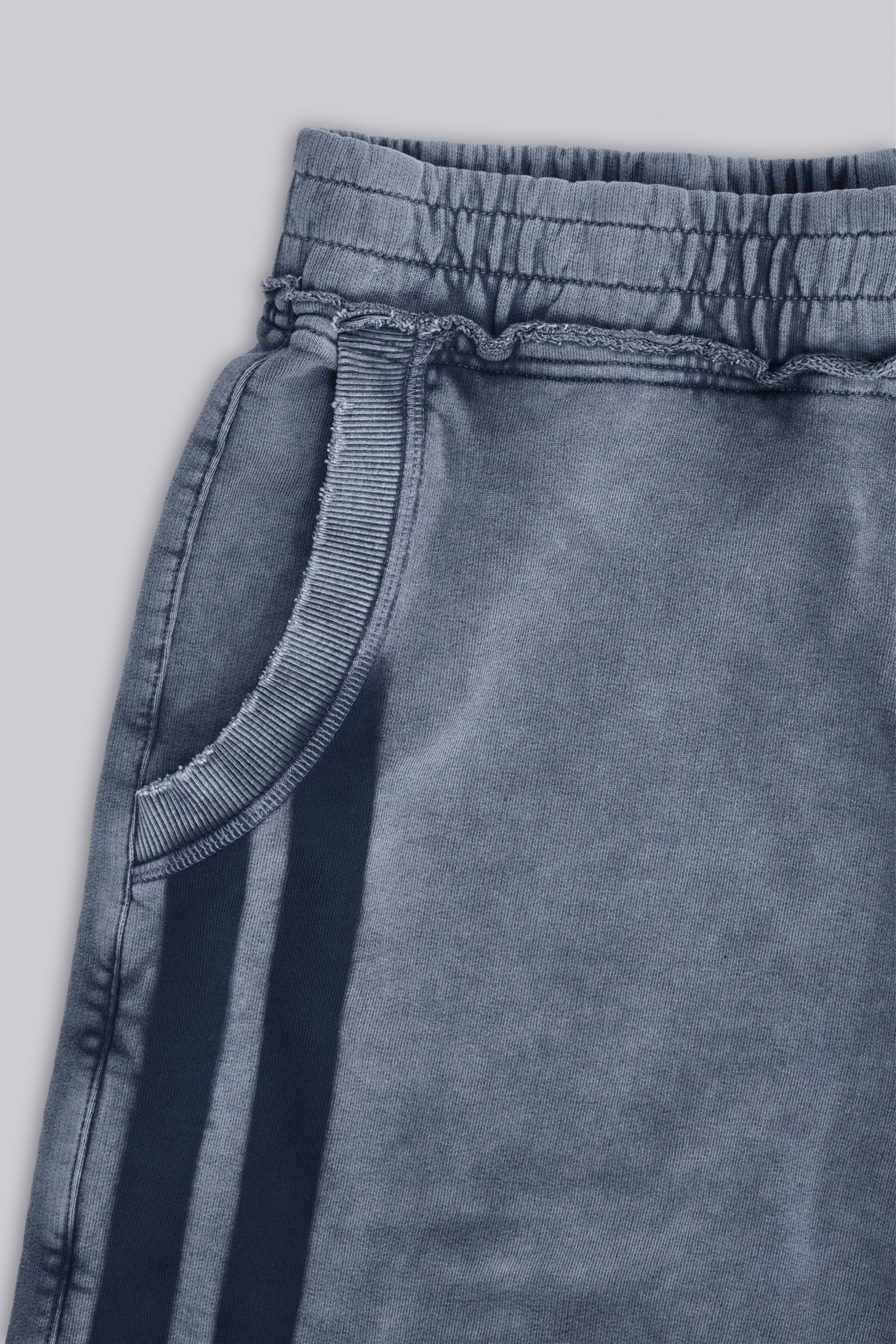 Washed Grey Sporty Stripe Monster Jogger Shorts