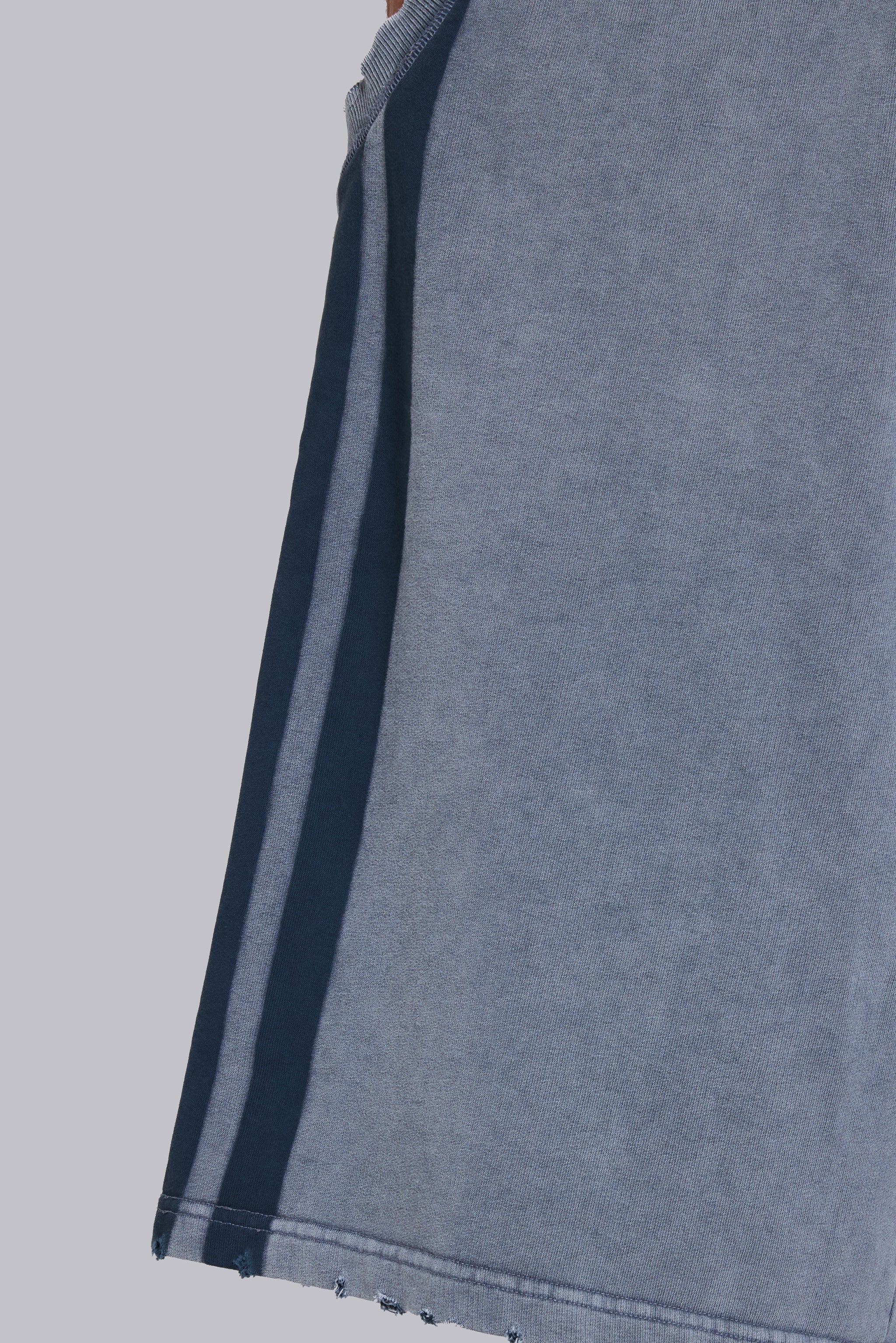 Washed Grey Sporty Stripe Monster Jogger Shorts