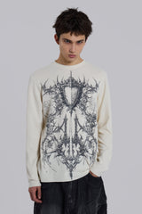 Kasper Digi Waffle Ecru T-Shirt