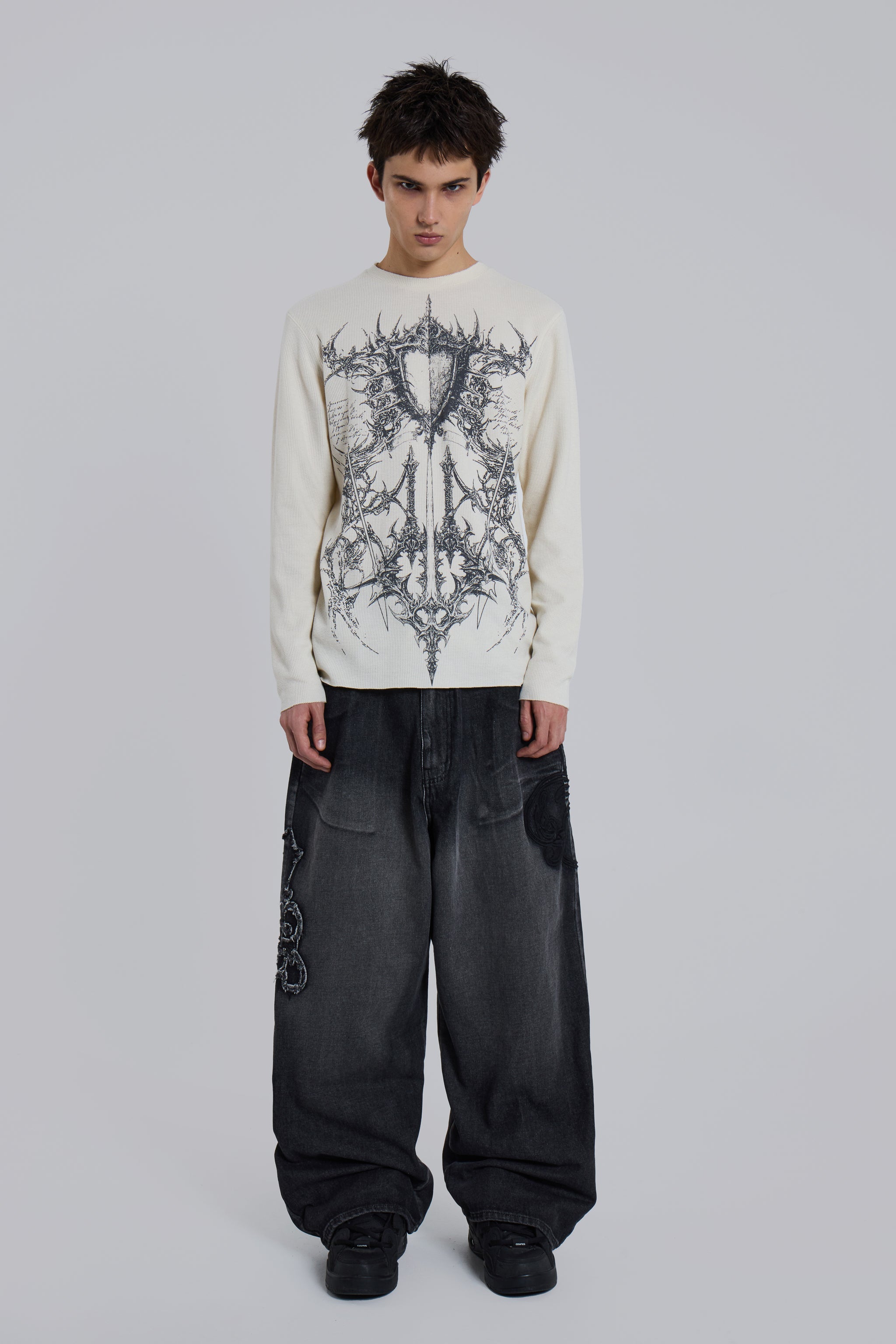 Kasper Digi Waffle Ecru T-Shirt