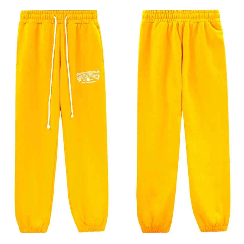 Denim Tears Bright Yellow Small Embroidery Drawstring Jogger Sweatpants