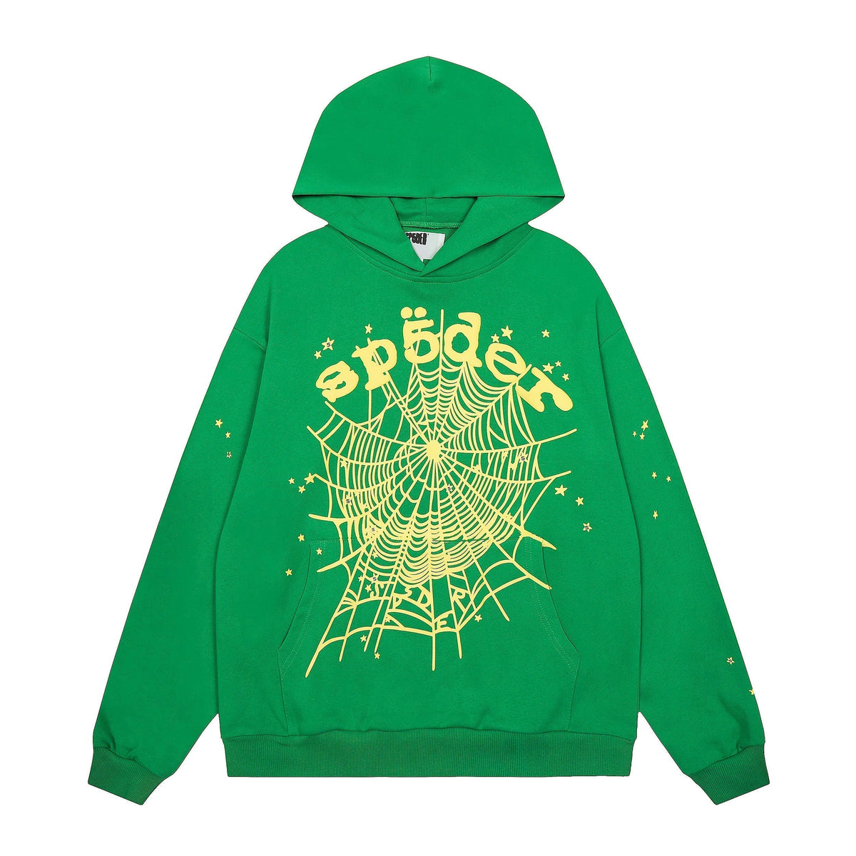 Sp5der OG Web Logo Hoodie Green