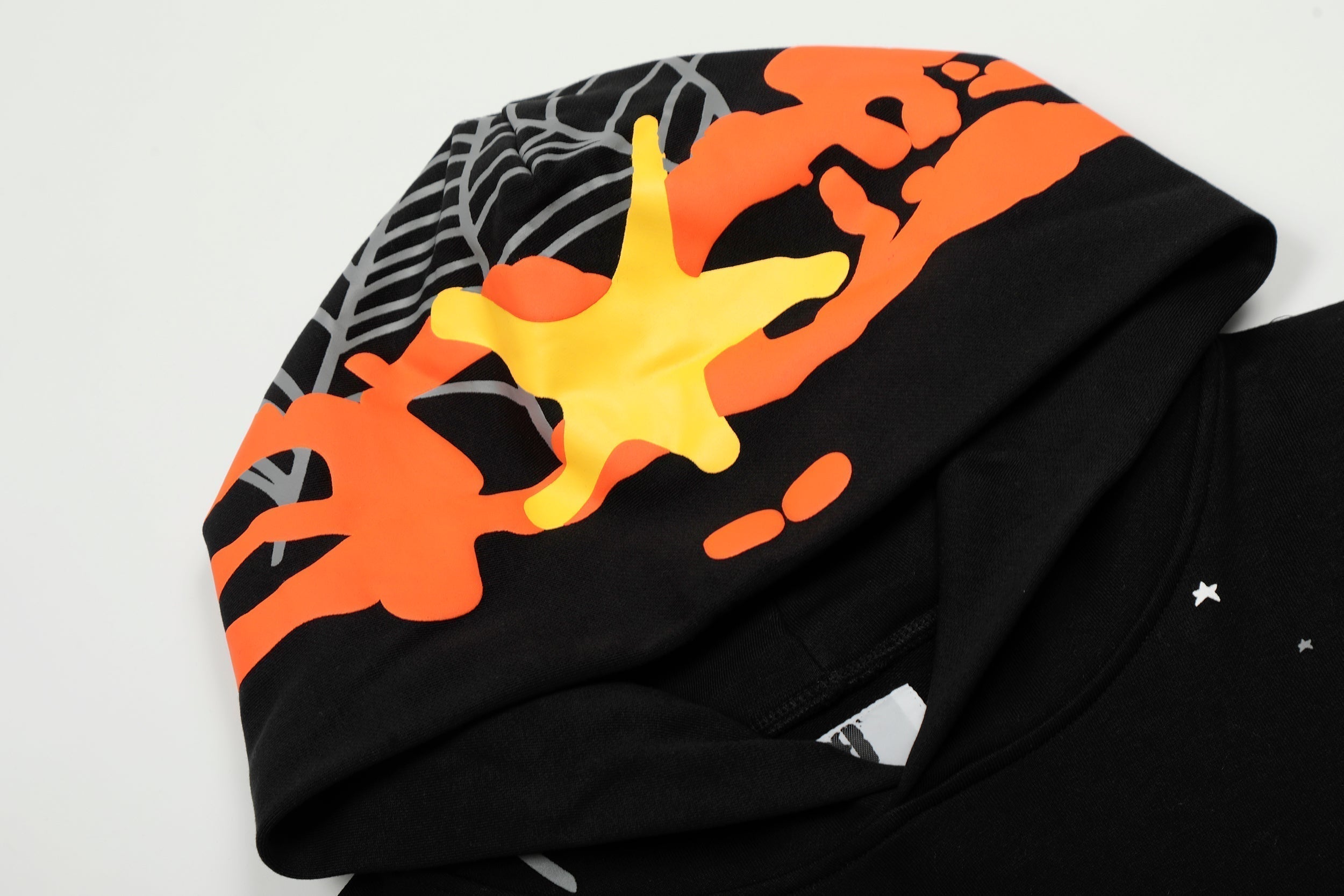 Sp5der Starfall Graphic Hood Hoodie Black