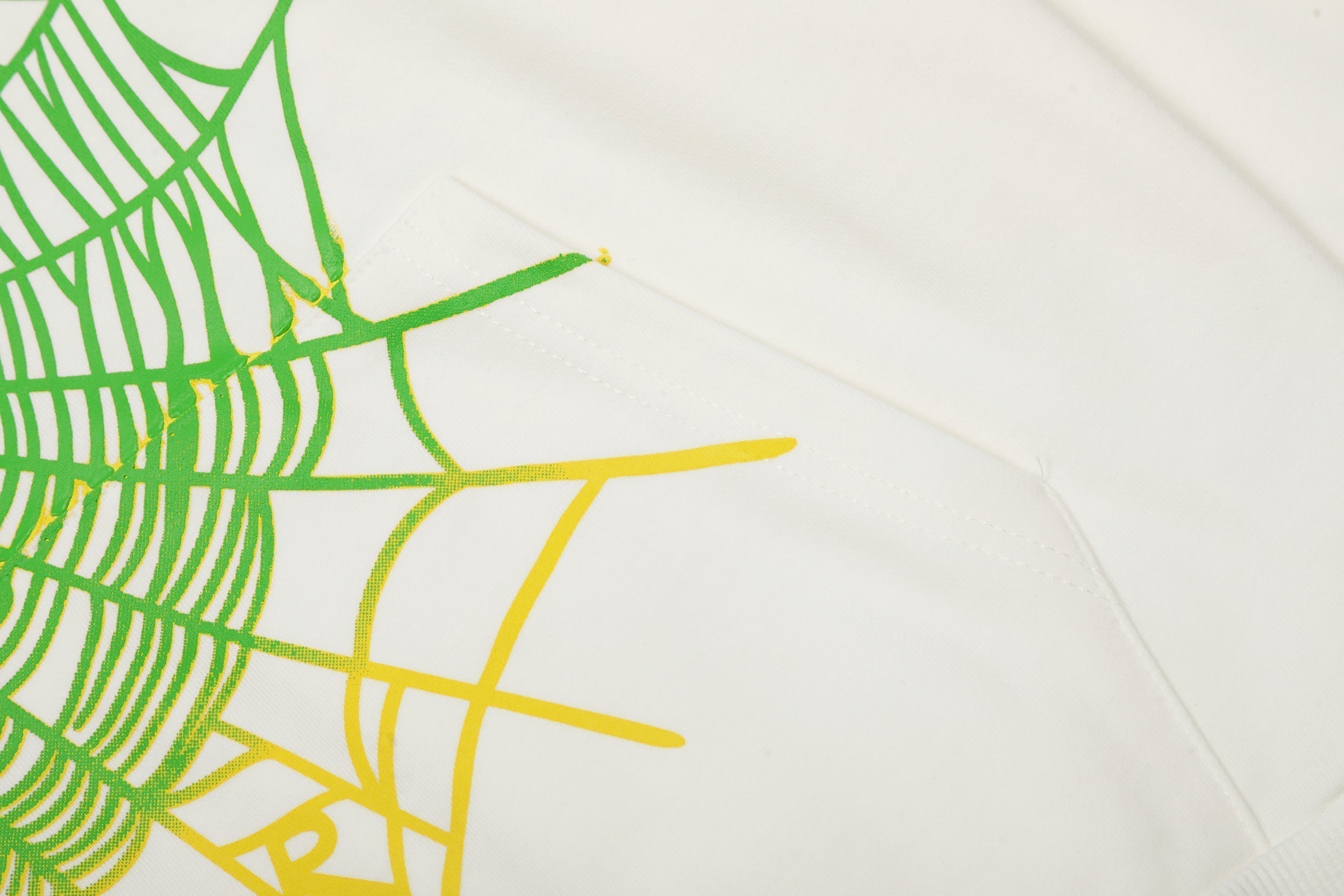 Sp5der Rasta Web Logo Hoodie White