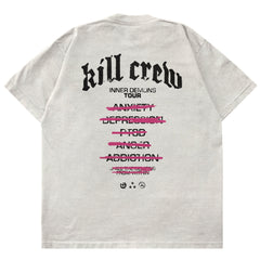 RELAXED FIT INNER DEMONS TOUR T-SHIRT - CREAM